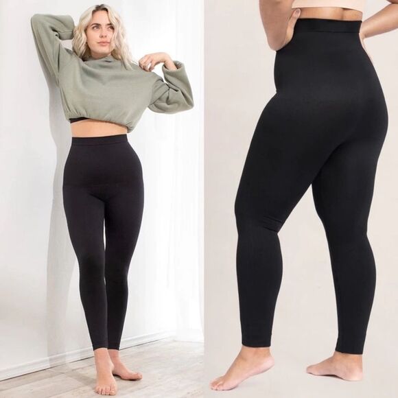 Shapermint- Essentials- Black High Waisted Shaping Leggings Shaperwear- Size L - Picture 1 of 8